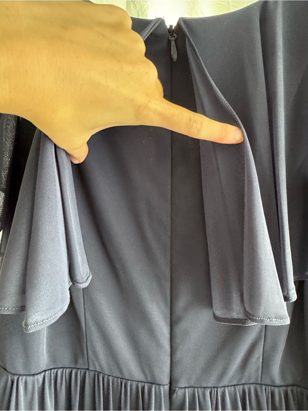 Azazie Ruffle-Shoulder Maxi Dress - Picture 6 of 9